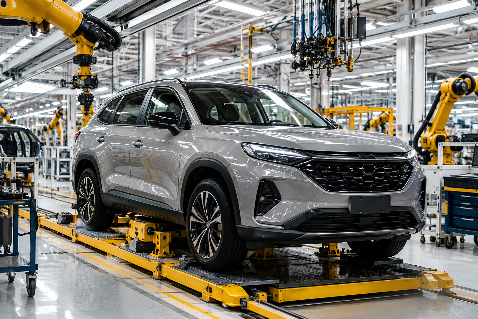 Geely EX5 EM-i entra em produção no Paraná antes da estreia brasileira